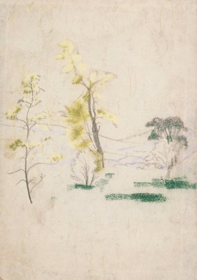 Paesaggio con tre alberi singoli dal libro di A.B. Davies, edizione -33, 50 da Arthur Bowen Davies